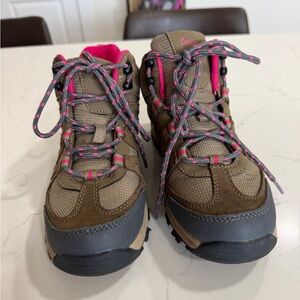 BearPaw Brown and Pink Girls' Outdoor Boots
